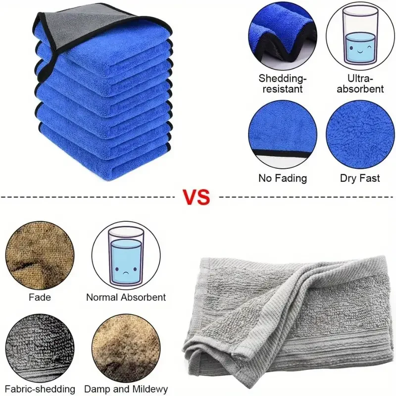1-4pcs Soft Microfiber Car Was - Microfiber Towel Detailing recension och pris